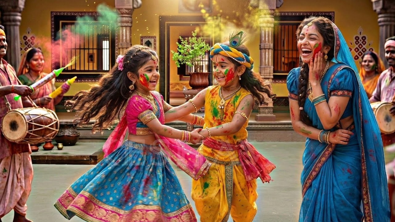 बाल कृष्ण संग राधा ने खेला होली, गोकुल खुशियों से झूम उठा | यशोमती मईया के नंदलाला | Krishan Leela