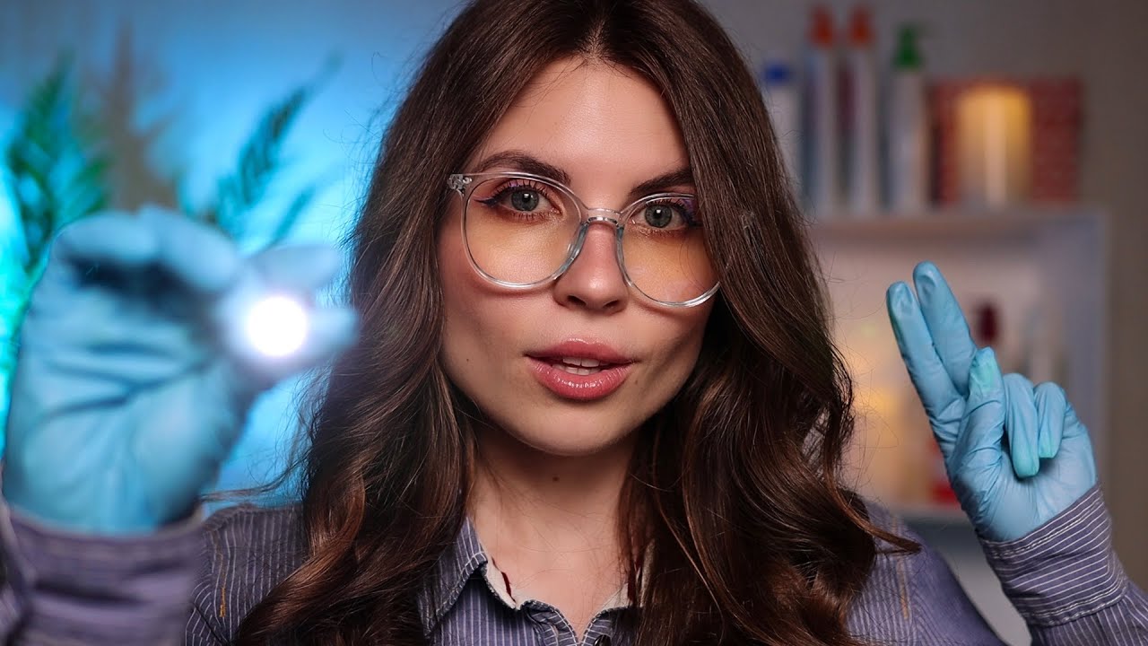 ASMR Detailed Eye Exam, Vision Test, Color Blindness Check, Light Triggers | Medical Doctor Roleplay