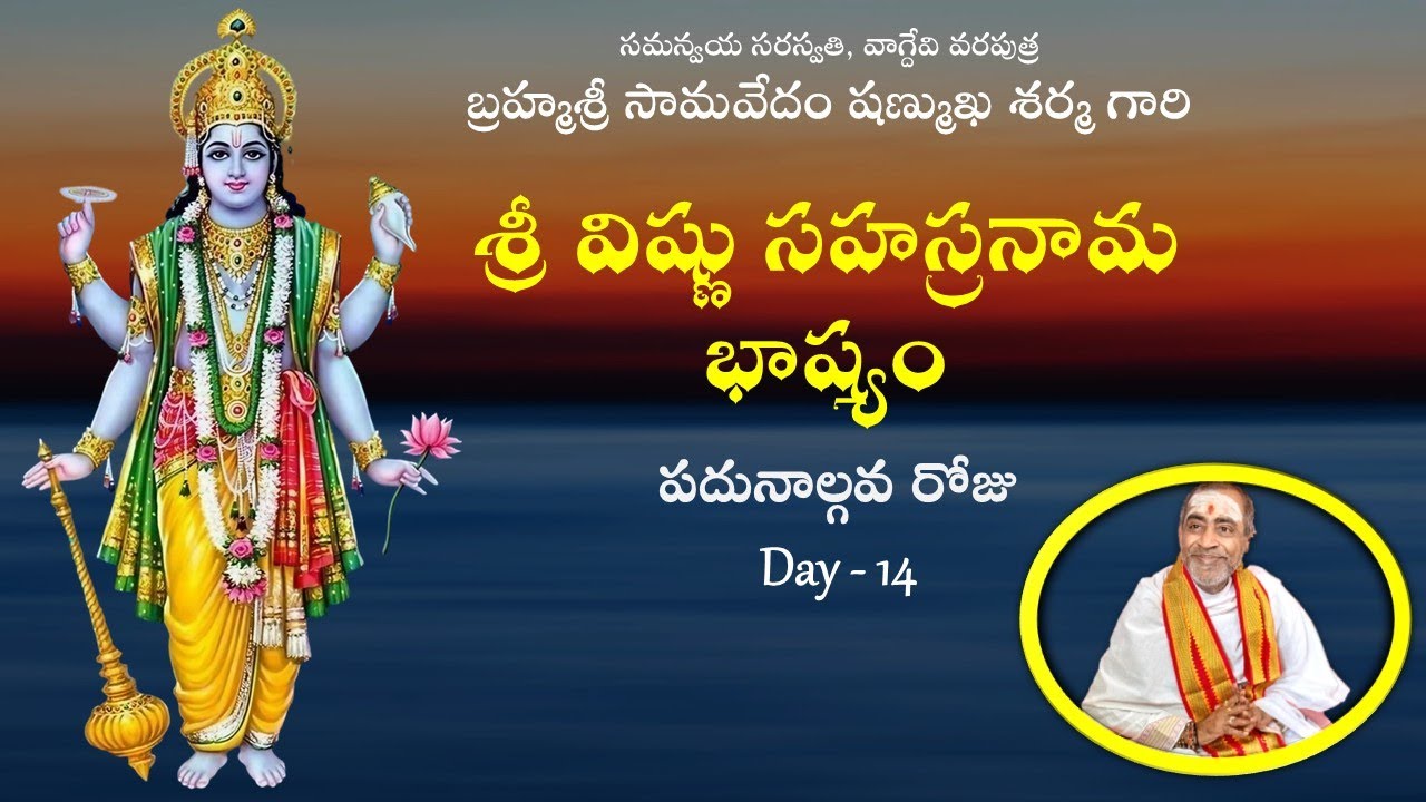 శ్రీ విష్ణు సహస్రనామ భాష్యం Day - 14 Sri Vishnu Sahasranama Bhashyam
