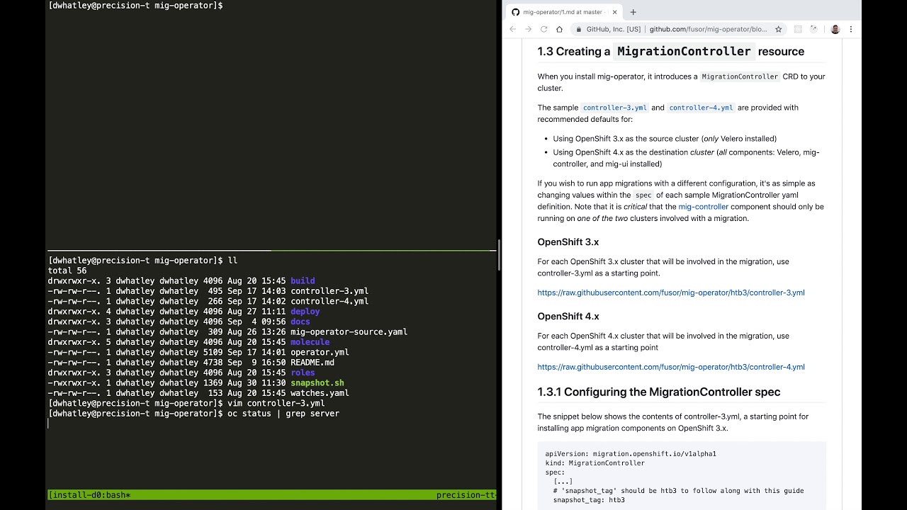 Installing OpenShift App Migration Tools on 3.10 / 3.11 without OperatorHub + OLM