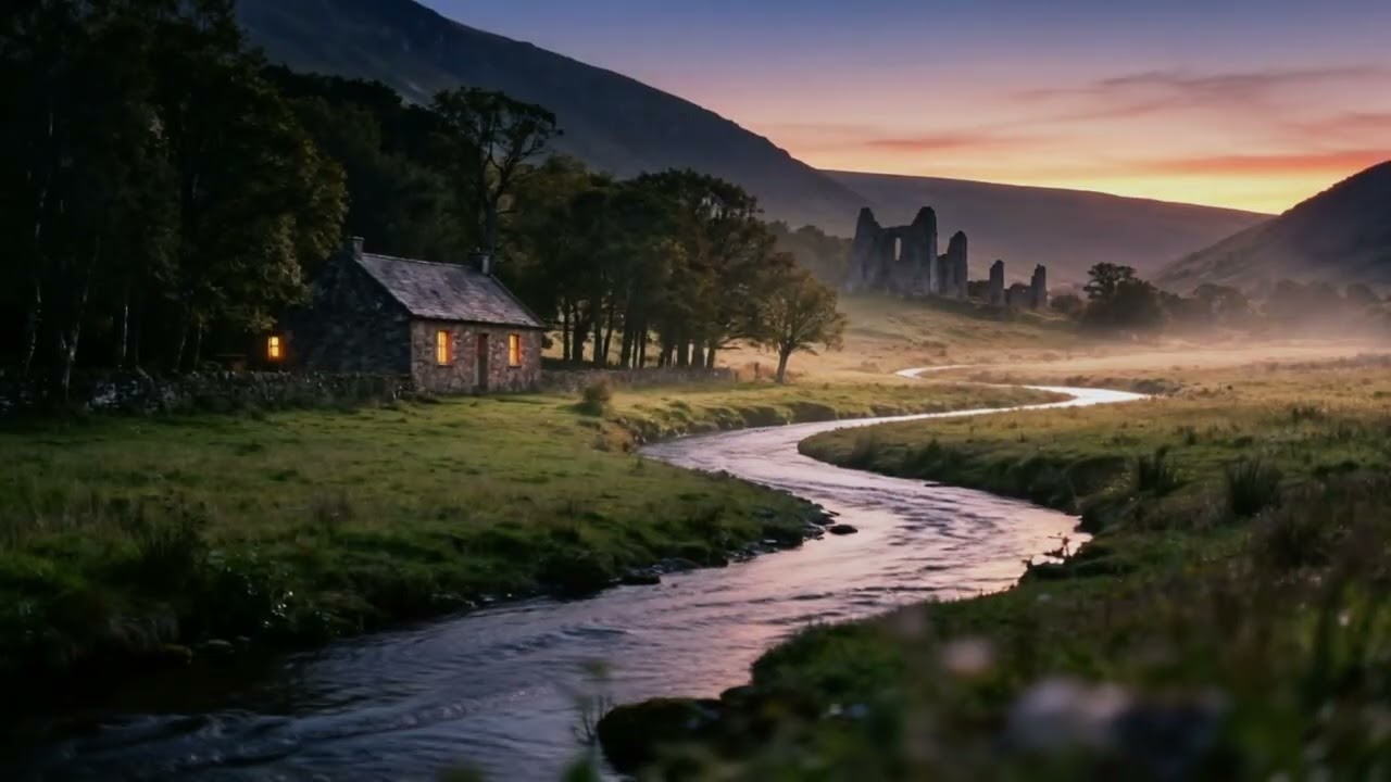 Celtic Sleep Music | Stone Cottage in an Irish Valley & Ancient Ruins •Soft Female Vocals •Deep Rest
