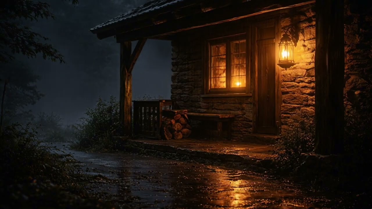 10 Hours Cozy Rain Cabin 🌧️🔥 | Cabaña Lluviosa Relajante | Sleep • Relax • Focus