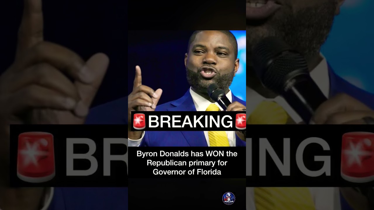 🚨 BREAKING: Byron Donalds Wins Florida GOP Governor Primary