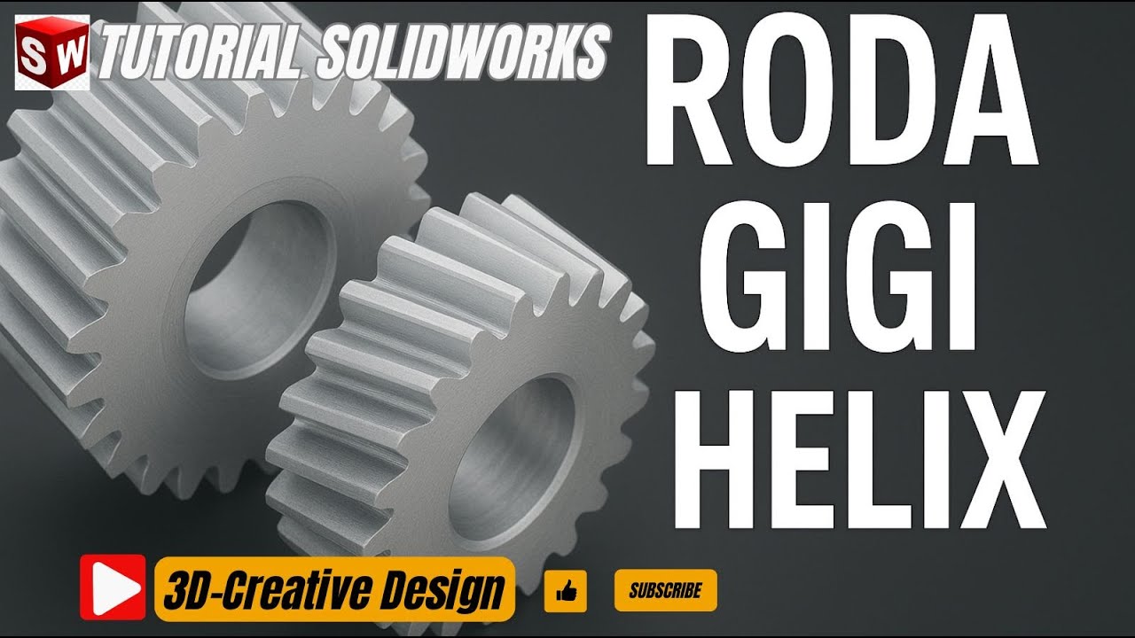 Tutorial Desain SolidWorks Roda Gigi Helix ⚙️ | Pemodelan 3D Lengkap untuk Pemula