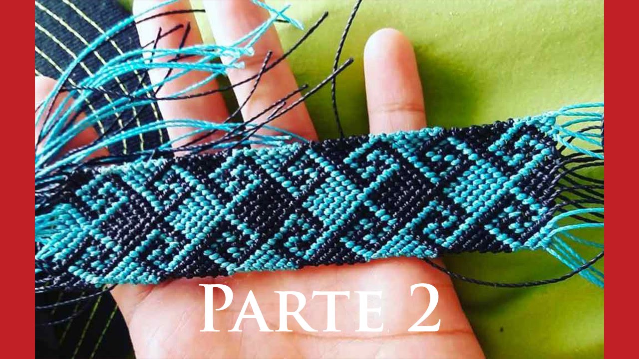 pulsera doble ola griega tutorial | friendship bracelet tutorial  parte 2