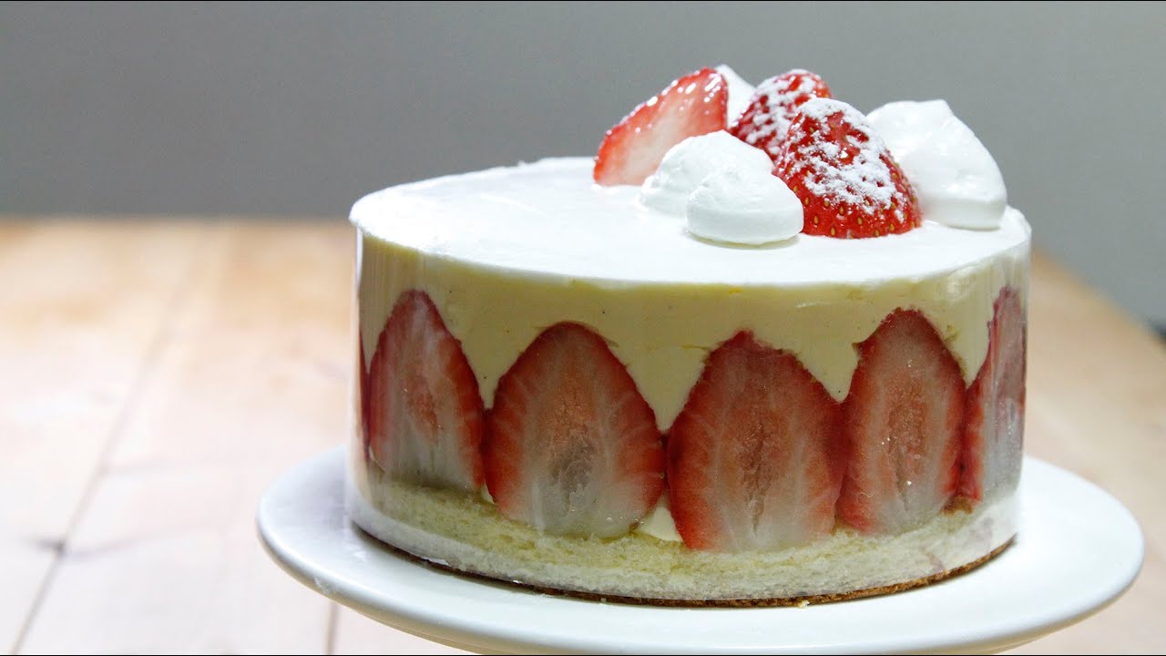 딸기케이크~[프레지에 :케이크만들기 ]Fraisier( strawberry cake)  [그녀의베이킹:그녀의요리]