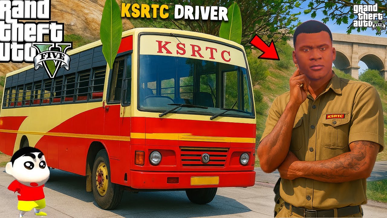 Franklin Become Government Ksrtc Bus Driver in GTA 5 !