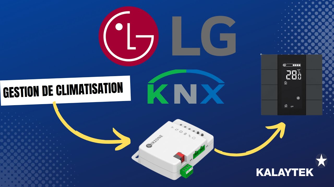 Programmation domotique KNX ETS Gestion climatisation depuis iswitch INTERRA KNX AIDOO AIRZONE LG