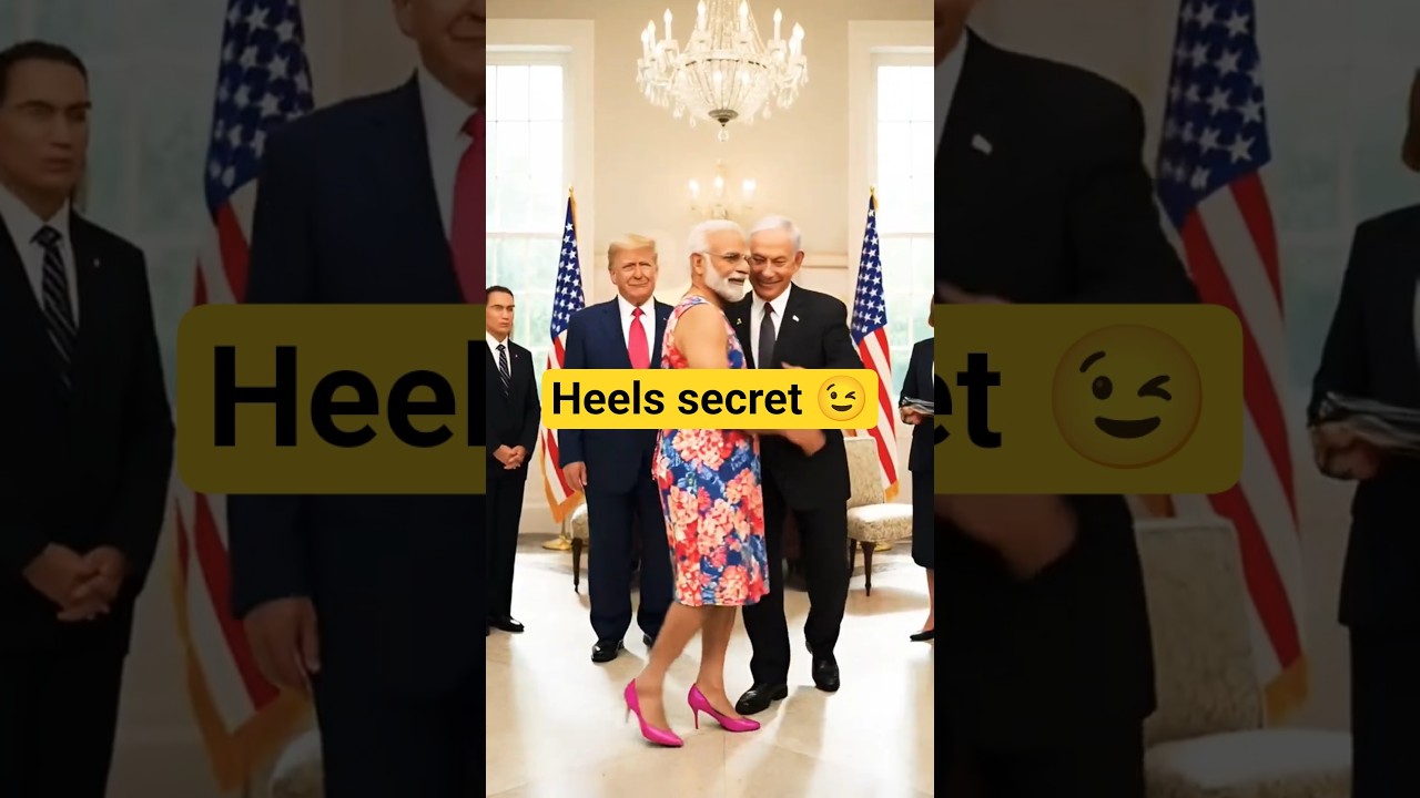 Modi in High Heels?! Trump Netanyahu Can't Believe It #funny #memes #trump #funnyvideo #funnyshorts