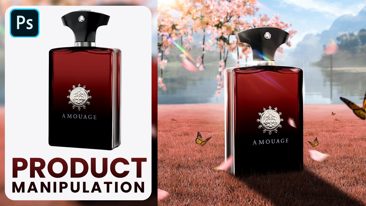 Perfume poster design photoshop tutorial | Product Manipulation in Photoshop | #photomanipulation