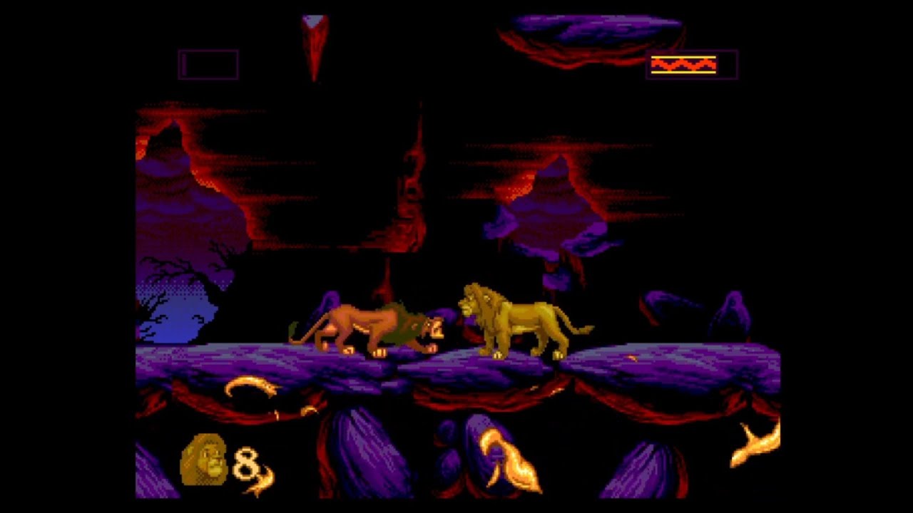 Disney Classic Games PS4: The Lion King (SEGA) Pride Rock (Simba VS Scar) Gameplay