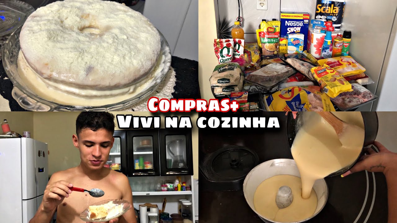 DIA DE MERCADO| FIZ UM BOLO GELADO DE LEITE EM PÓ DELICIOSO E FÁCIL 😋