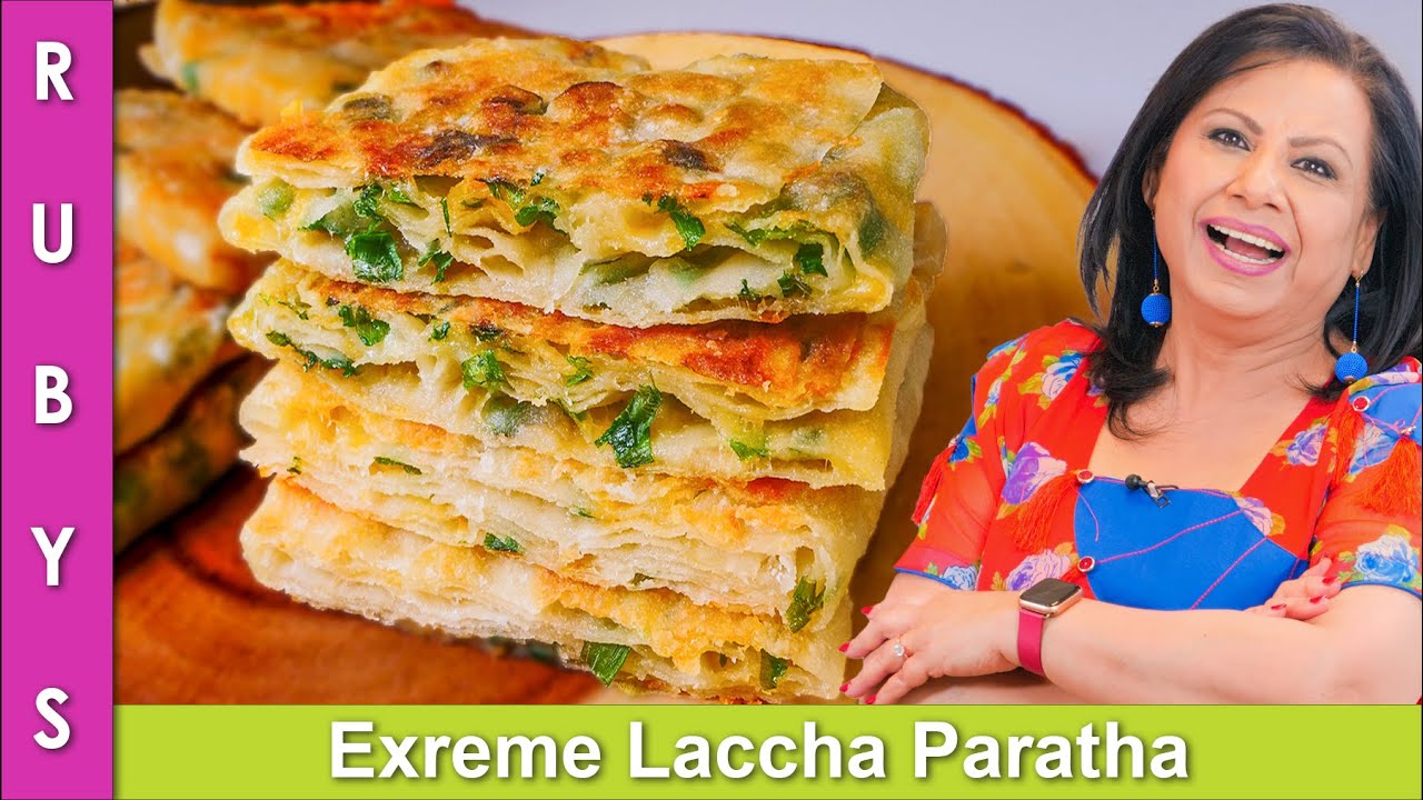 Extreme Lachha Paratha No Yeast No Oven Layered Pastry Recipe in Urdu Hindi - RKK