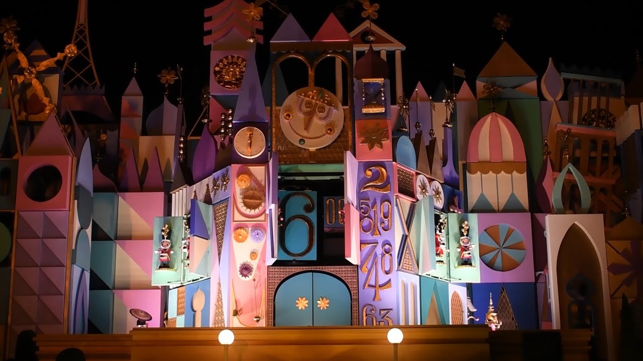 【TDL】イッツアスモールワールドからくり時計午後6時　it's a small world clock