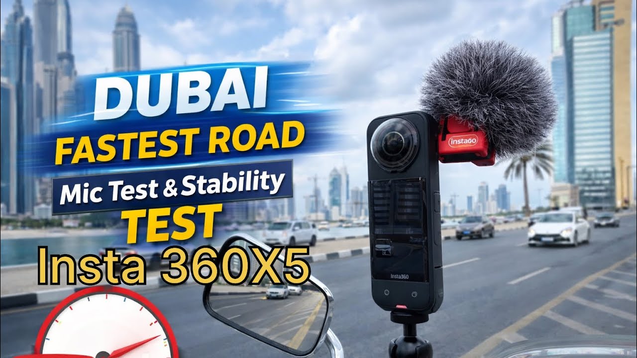 Insta360 X5 Real Road Test in Dubai | Mic Test & Video Quality Review 2025 best action camera