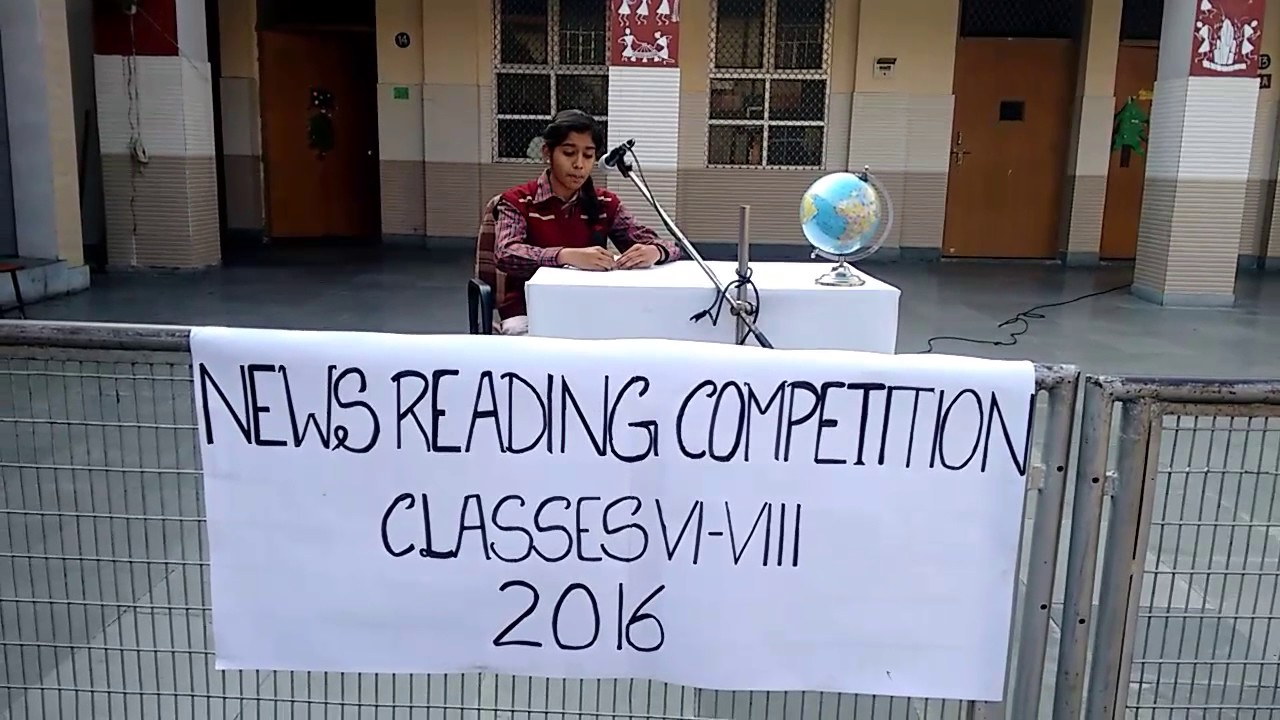 News competition in DAV public school RB enclave paschim vihar new delhi