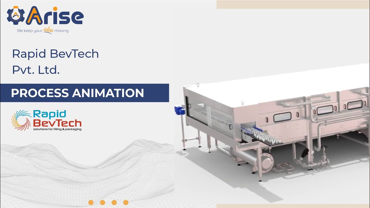 Tunnel Pasteurizer Process 3D Animation