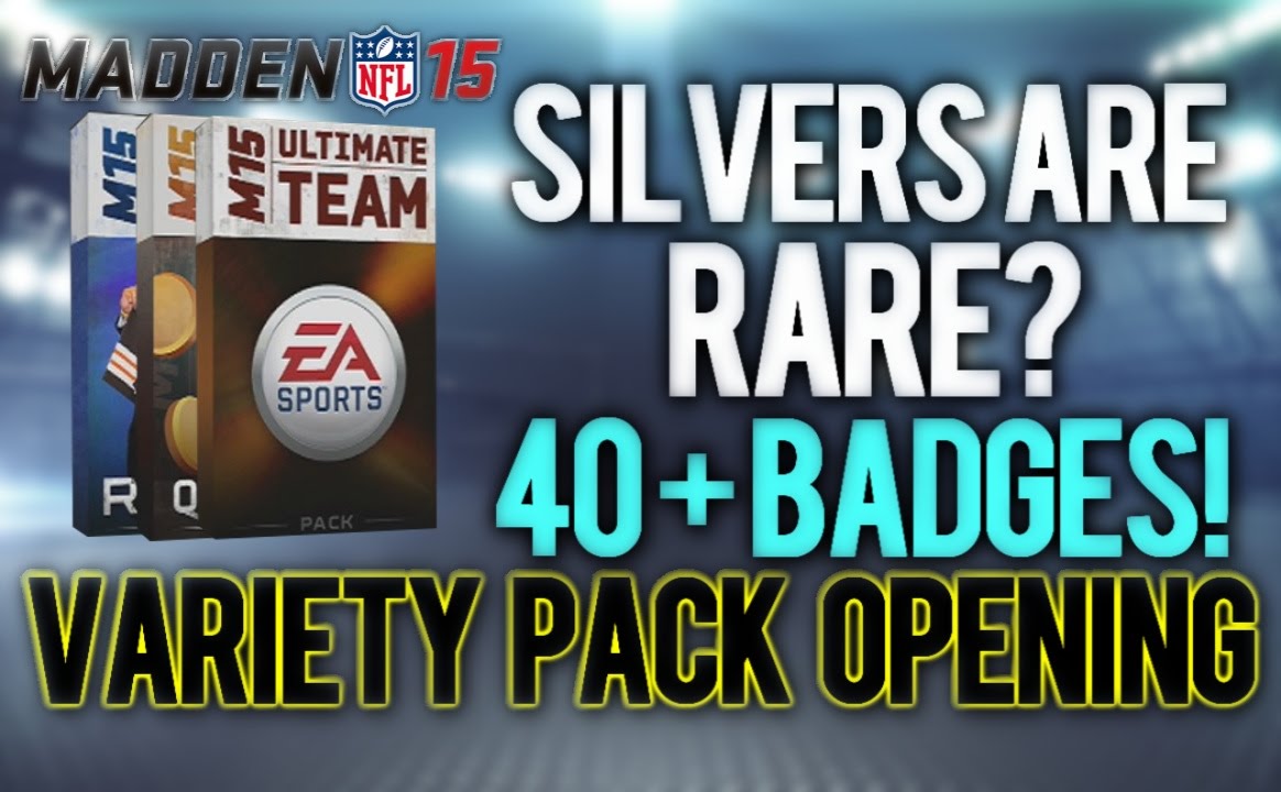 MUT 15 - Silver Badges Are More Rare Than Gold? Variety PACK OPENING! Madden 15 Ultimate Team