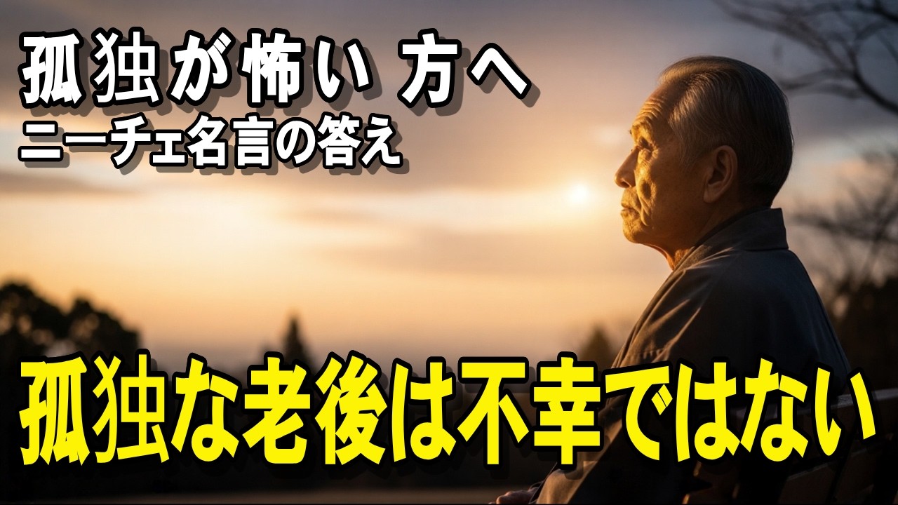 孤独な老後は本当に不幸なのか｜ニーチェが語った人生後半の生き方と孤独の哲学【60代70代シニア必見】