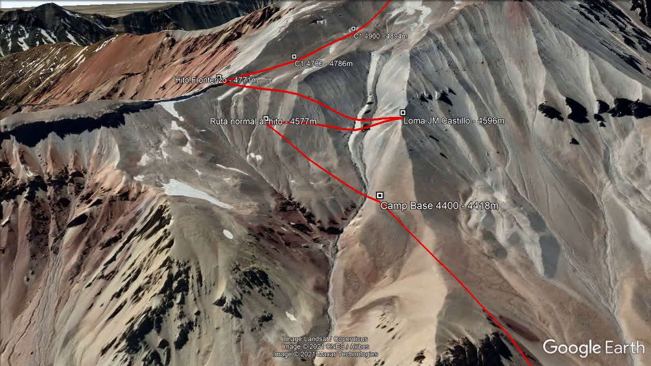Ruta Tupungato (normal por Chile)