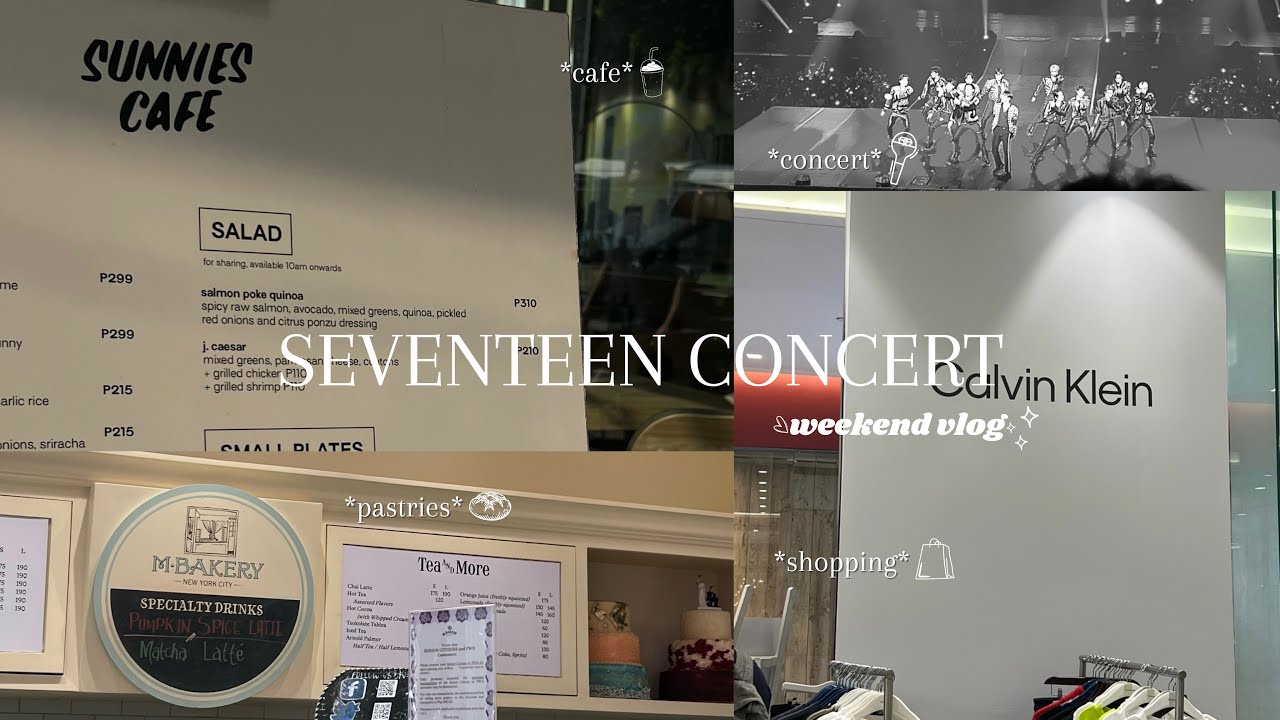 weekend vlog ☁️ manila, seventeen concert, cafes, walking around bgc, and shopping ☕️