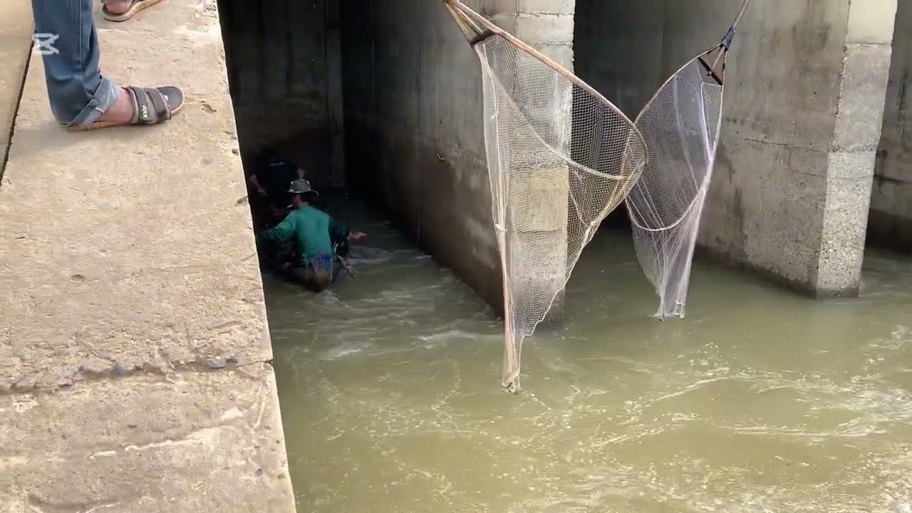 Real  life fishing under damReal life 100% 110
