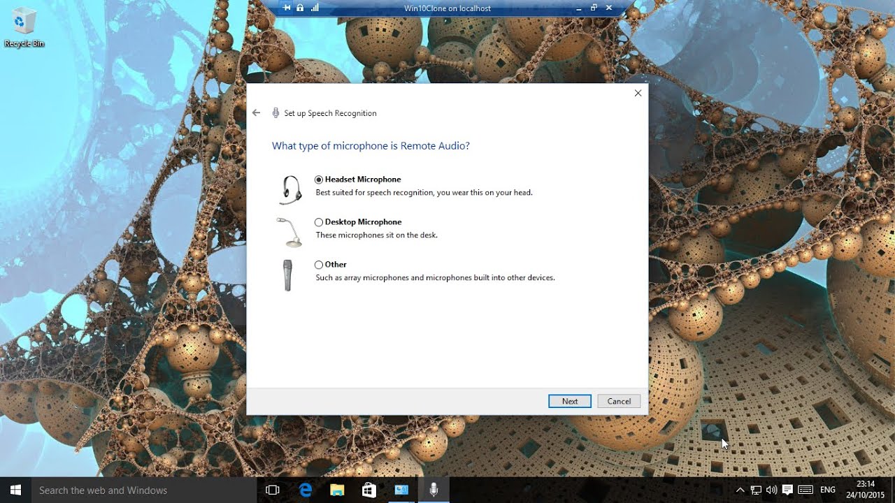 Windows 10 - Setup Speech for Dictation and Cortana