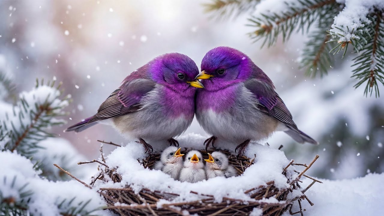 Winter Birds & Soft Piano Melody ❄️ Relaxing Music for Stress Relief & Healing