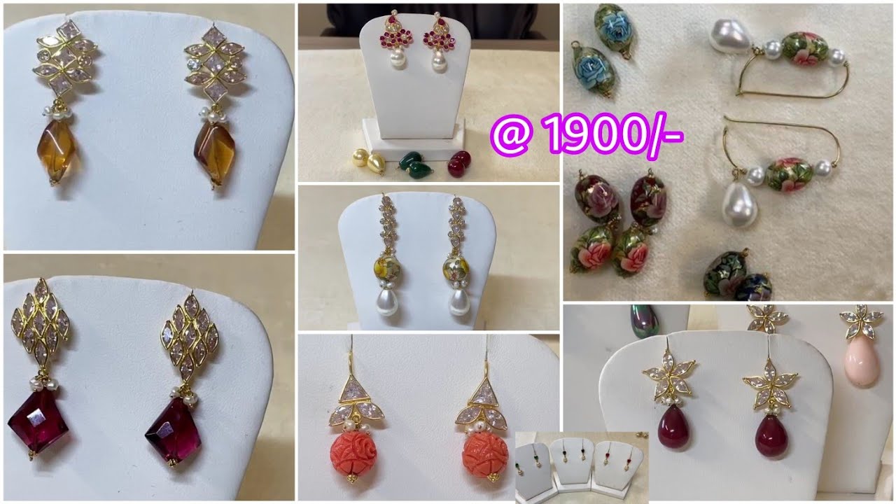 Huge collection of light weight gold changeable earrings starts @1900 only|Courier available|14k&18k