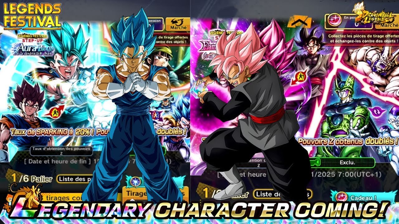 IL ME LES FAUT!! INVOCATIONS 25 000 CC VEGETTO BLUE ET BLACK GOKU ROSÉ | DB LEGENDS