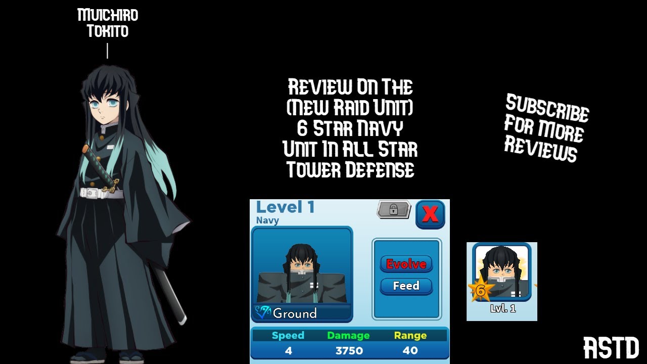 (NEW RAID UNIT) | NEW 6 STAR NAVY / MUICHIRO TOKITO UNIT REVIEW IN (All Star Tower Defense)
