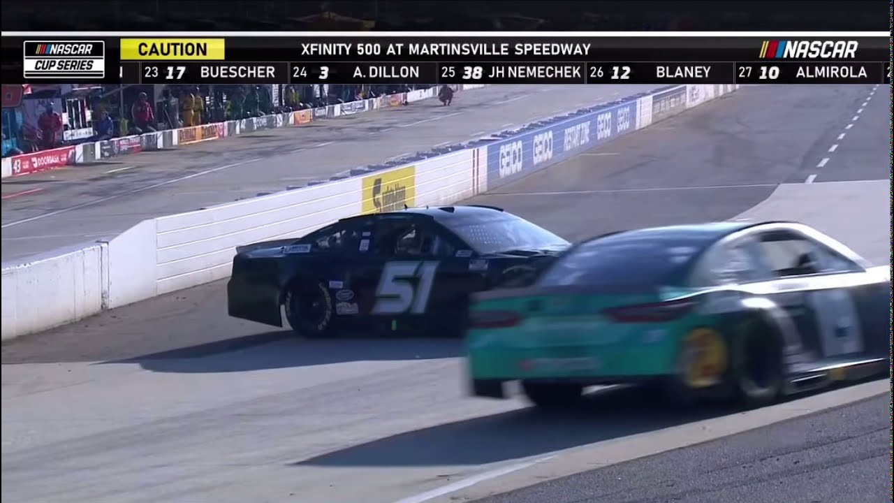 Joey Gase and Quin Houff Crash - 2020 NASCAR Cup Martinsville
