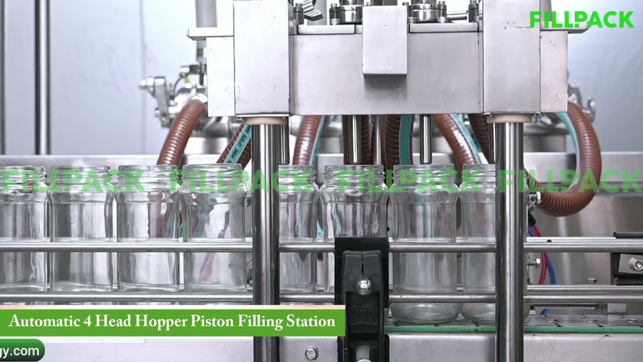 4 Head Jar Filling Machine | Perfect for Chutney, Sauce, Paste and Viscous Liquids