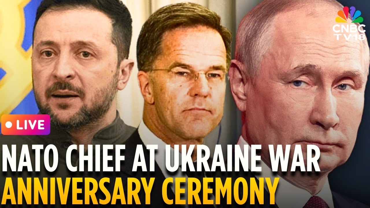 Russia-Ukraine War Anniversary LIVE | NATO Chief Rutte Leads Ukraine War Anniversary Ceremony | N18G