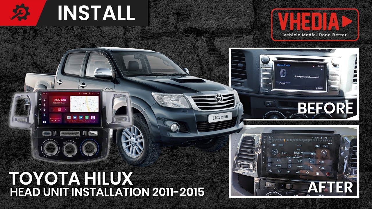 Инструкция по установке головного устройства в Toyota Hilux 2006-2011 годов выпуска.