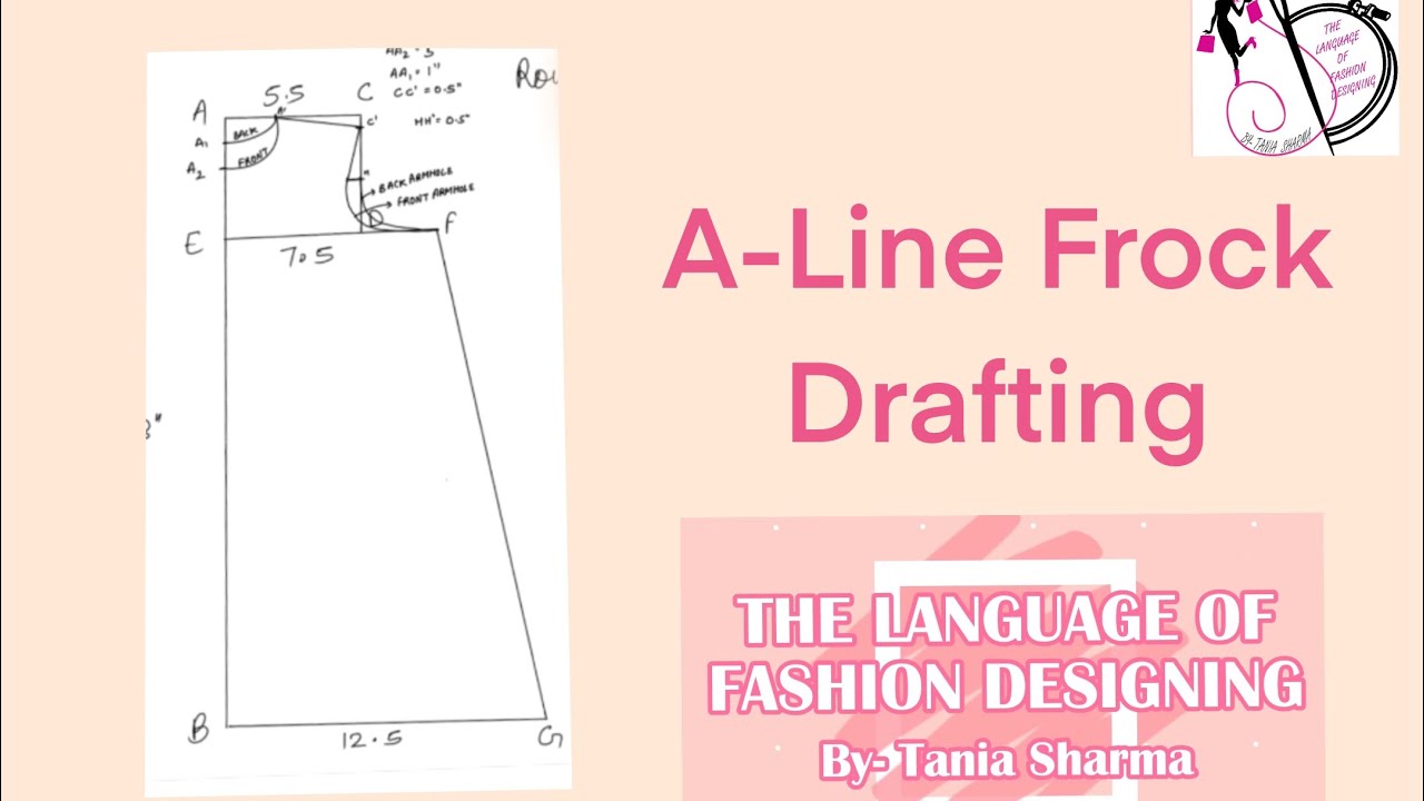 A line frock drafting for kids