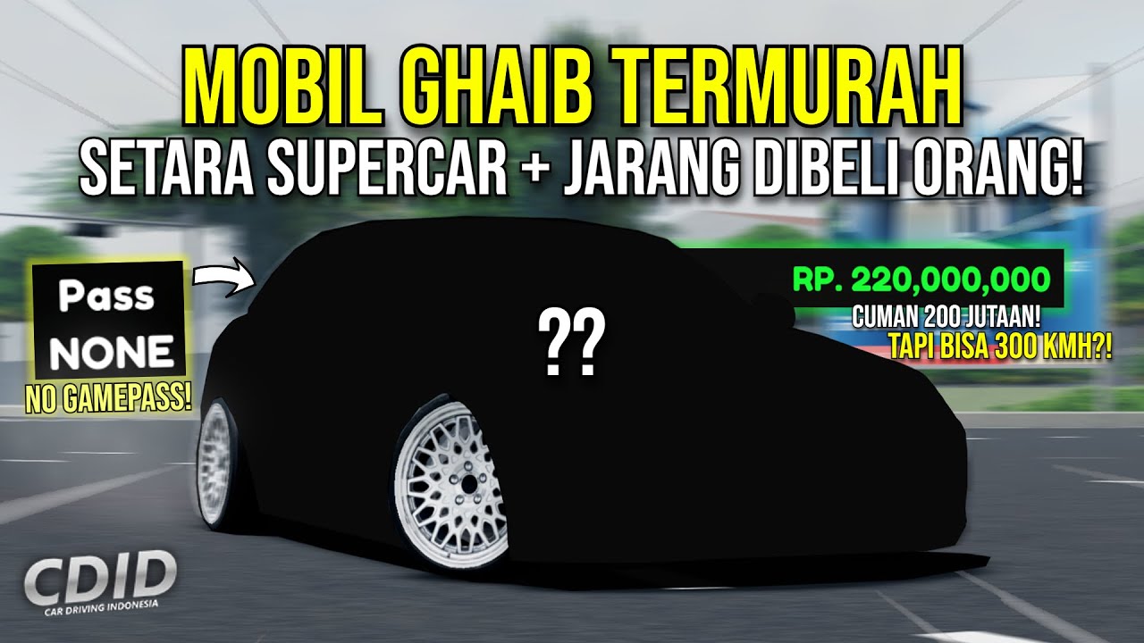 TERNYATA Ini Mobil TERBAIK Untuk PEMULA DI CDID! NO GAMEPASS, MURAH DAN KENCANG?! - Roblox Indonesia