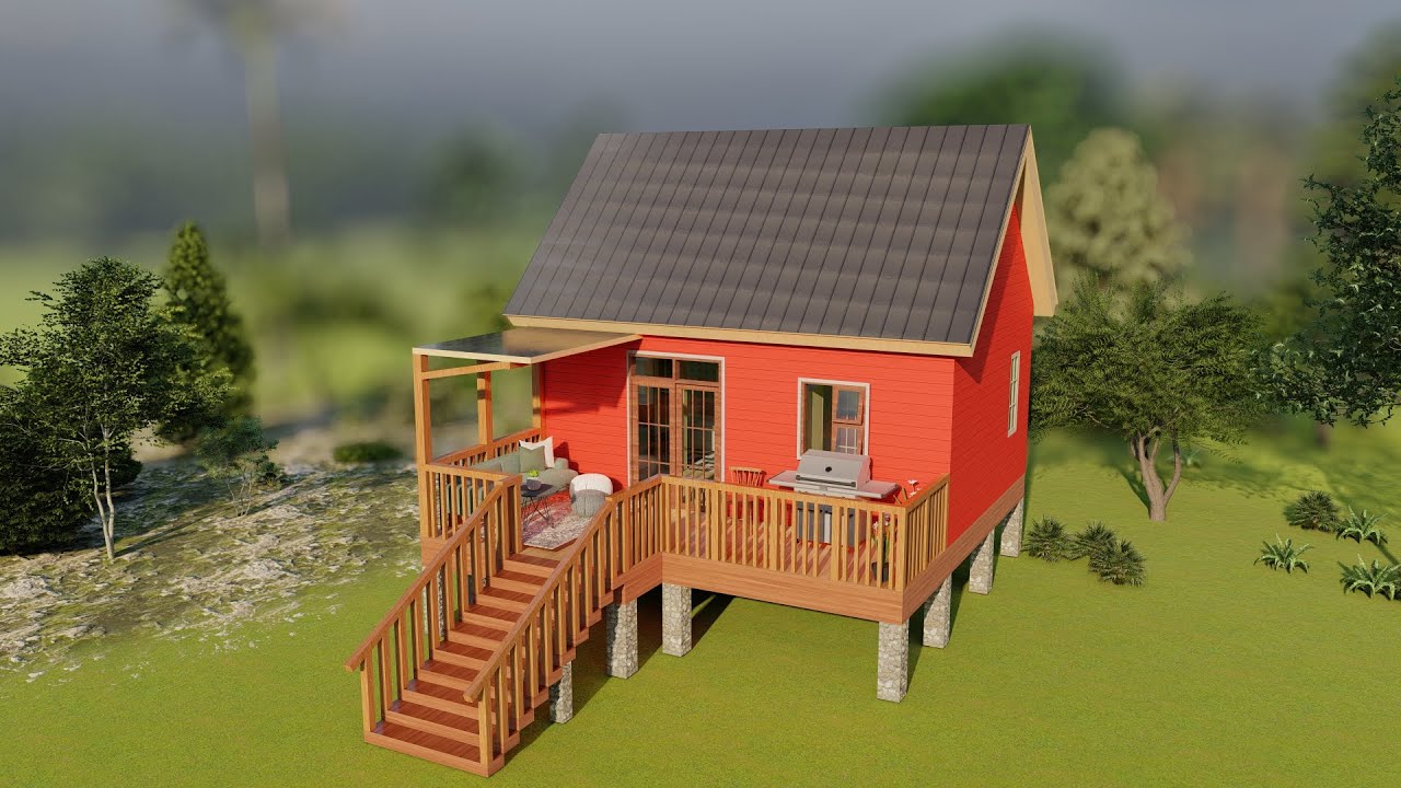 Stylish Simplicity: 36 SQM Small House Design - 6 x 6 Meters (19' x 19' Ft)