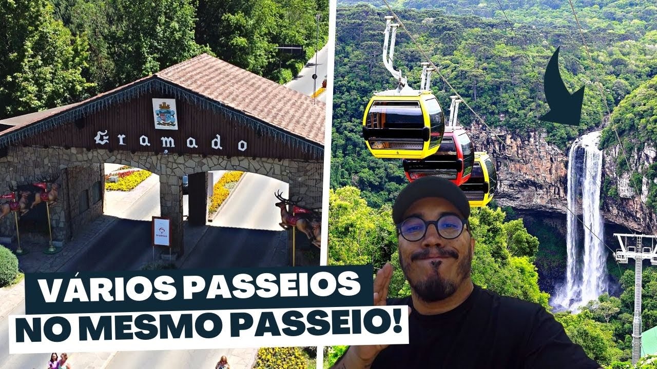 CITY TOUR EM GRAMADO - Portal da cidade, Bar de Gelo, Mina Museu, Museu de miniaturas, Bondinho e+