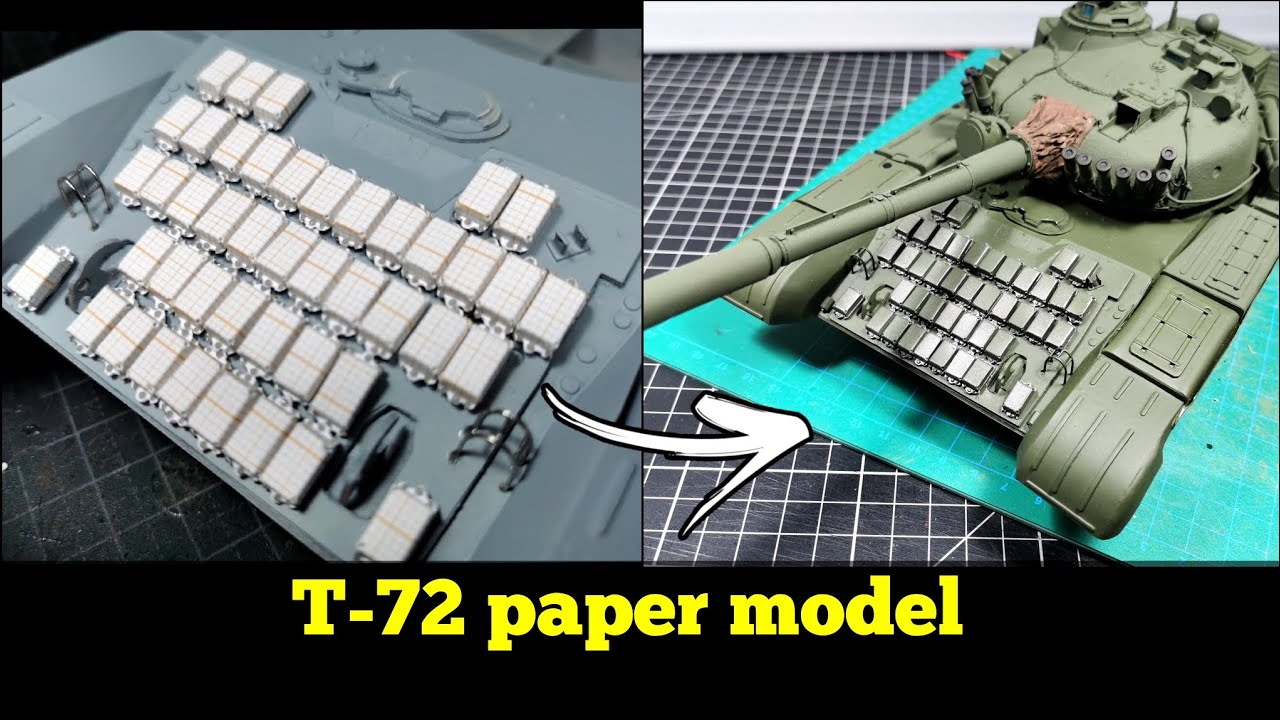 T-72 paper model (part 14) skale 1:25 Angraf