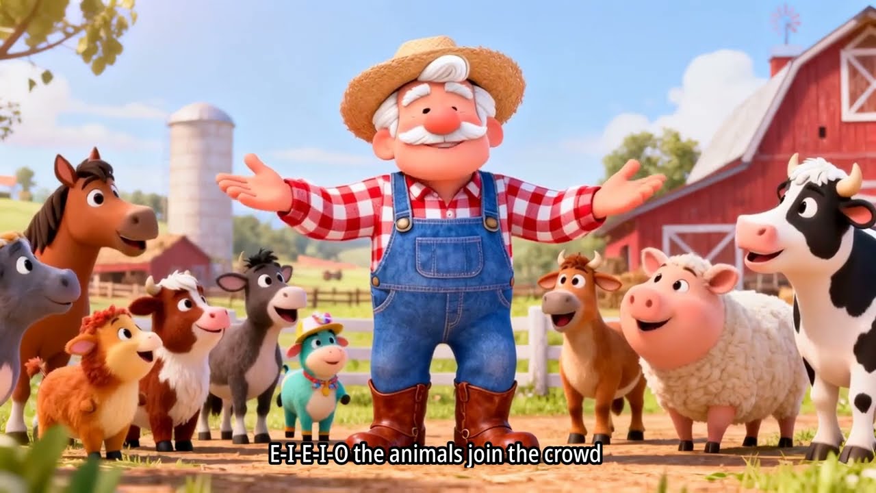 Old MacDonald's Farm Animals / Kids Songs/ canción el viejo MacDonald's en inglés