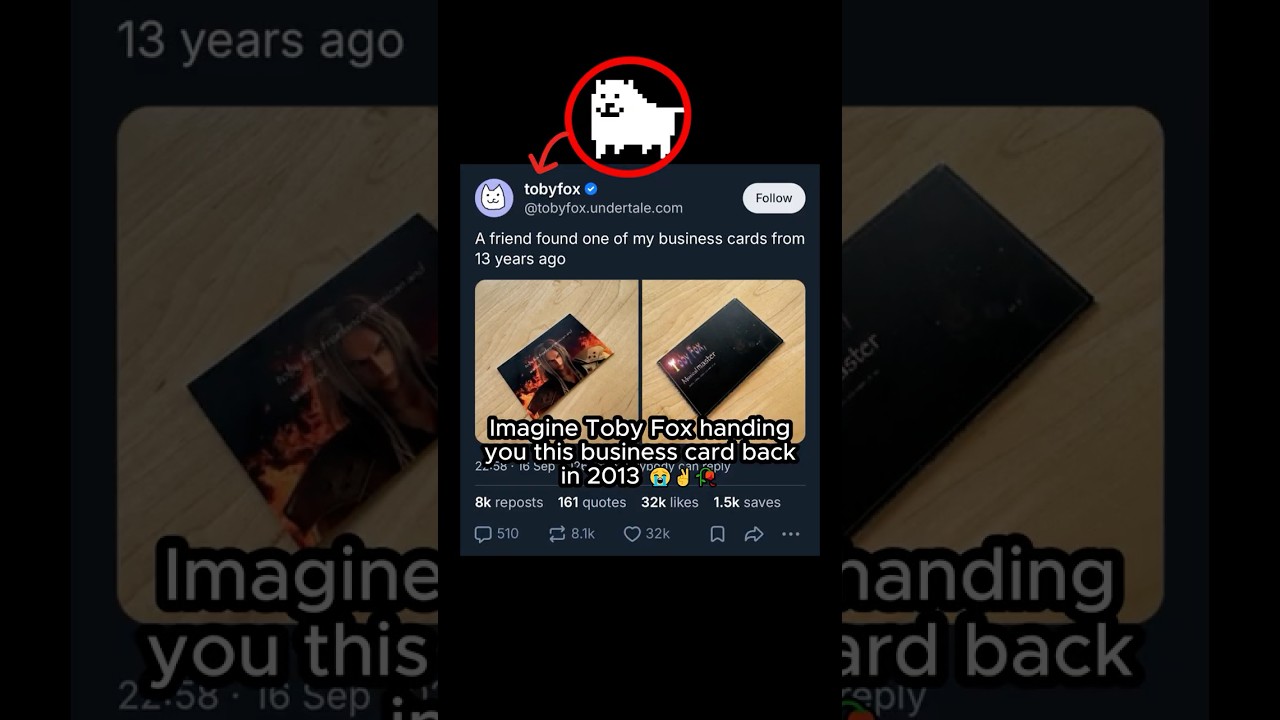 Toby Fox Business Card Is Wild #deltarune #undertale #gaming