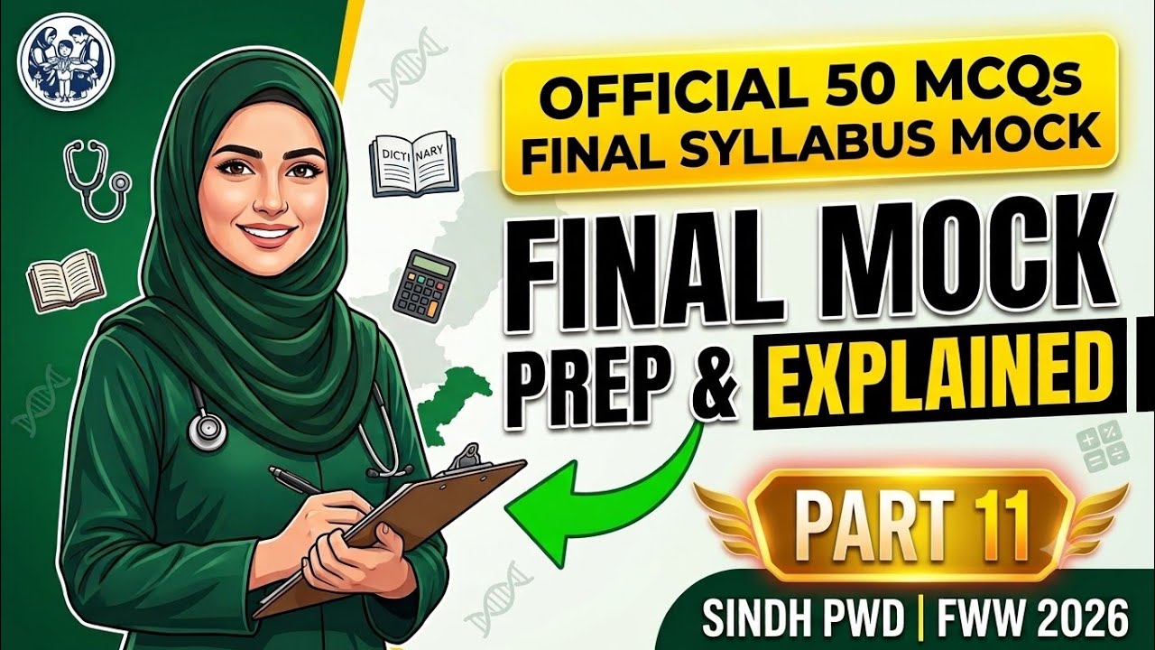 FWW Test Preparation 2026 | Official 40 MCQs Final Mock Test | Sindh Population Welfare Department