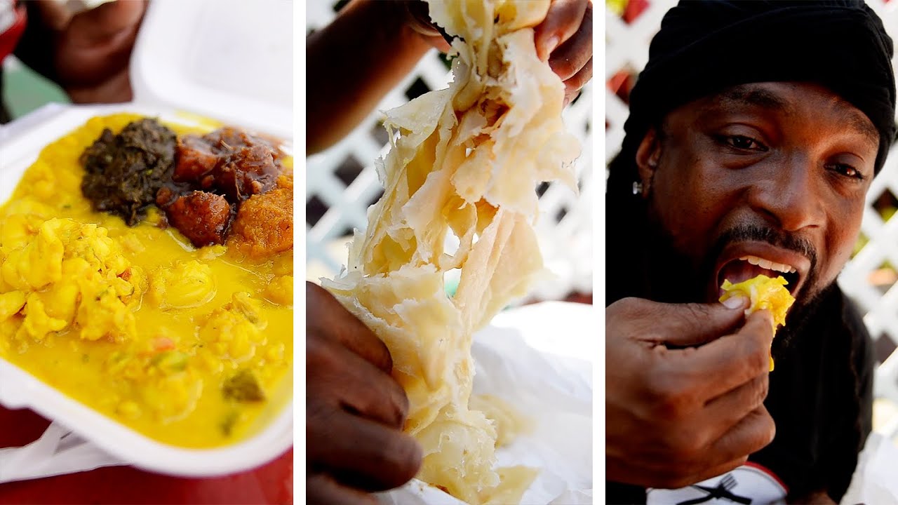 Curry Lobster with Buss up Shut at The Roti Cafe in Santa Cruz, T&T | Foodie Finds