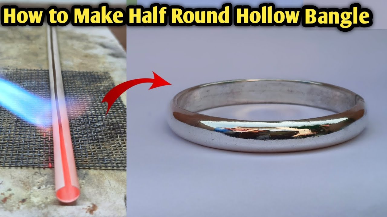 How to Make Stunning Half Round Hollow Bengle/jewelry making/gold Smith Luke