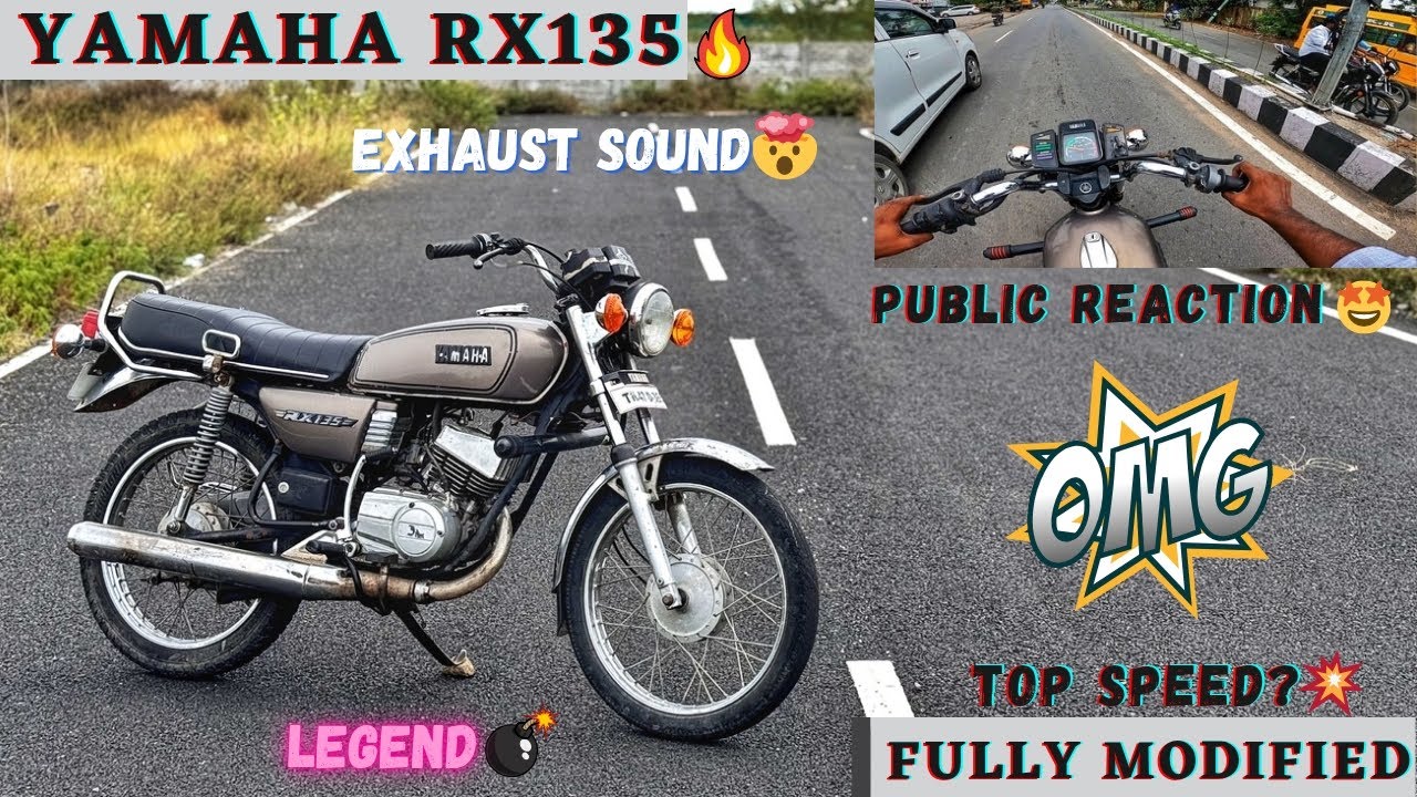 Day With Legend Rx135😈/Crazy Public Reaction🤣/Extreme Loud Exhaust😱/Ultimate Power💪/Stock Rx135❣️
