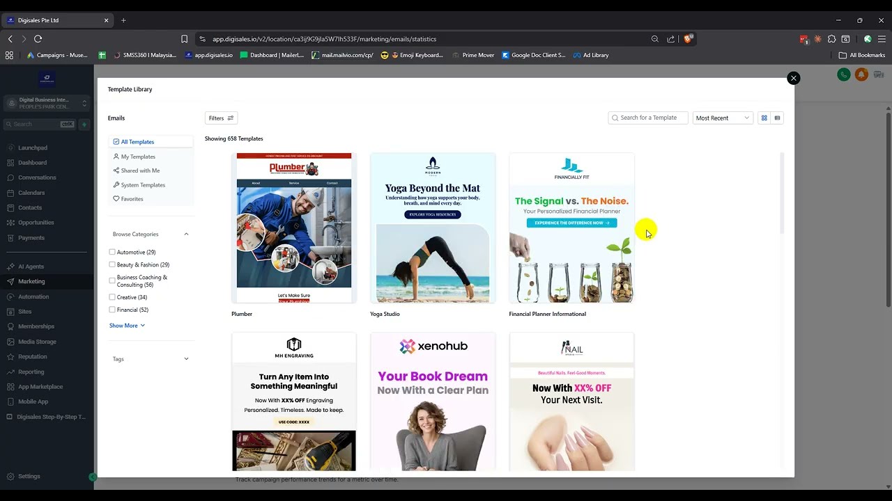 Digisales: How To Create Email Template And Send Email To List