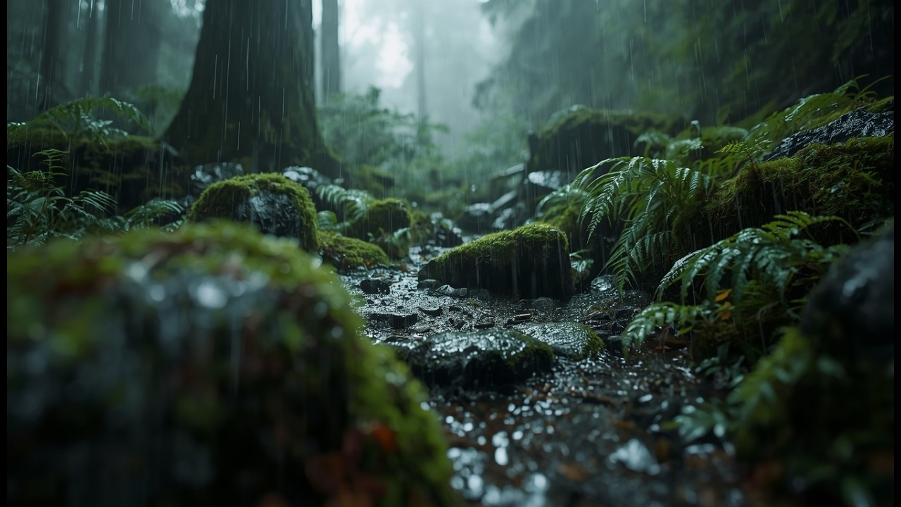 Gentle Rain in Nature for Sleep and Meditation