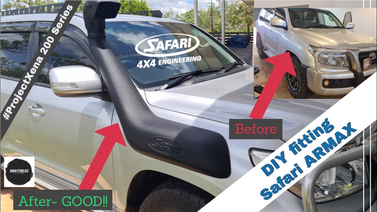 DIY Safari ARMAX snorkel installation 200 Series Land Cruiser. #ProjectXena