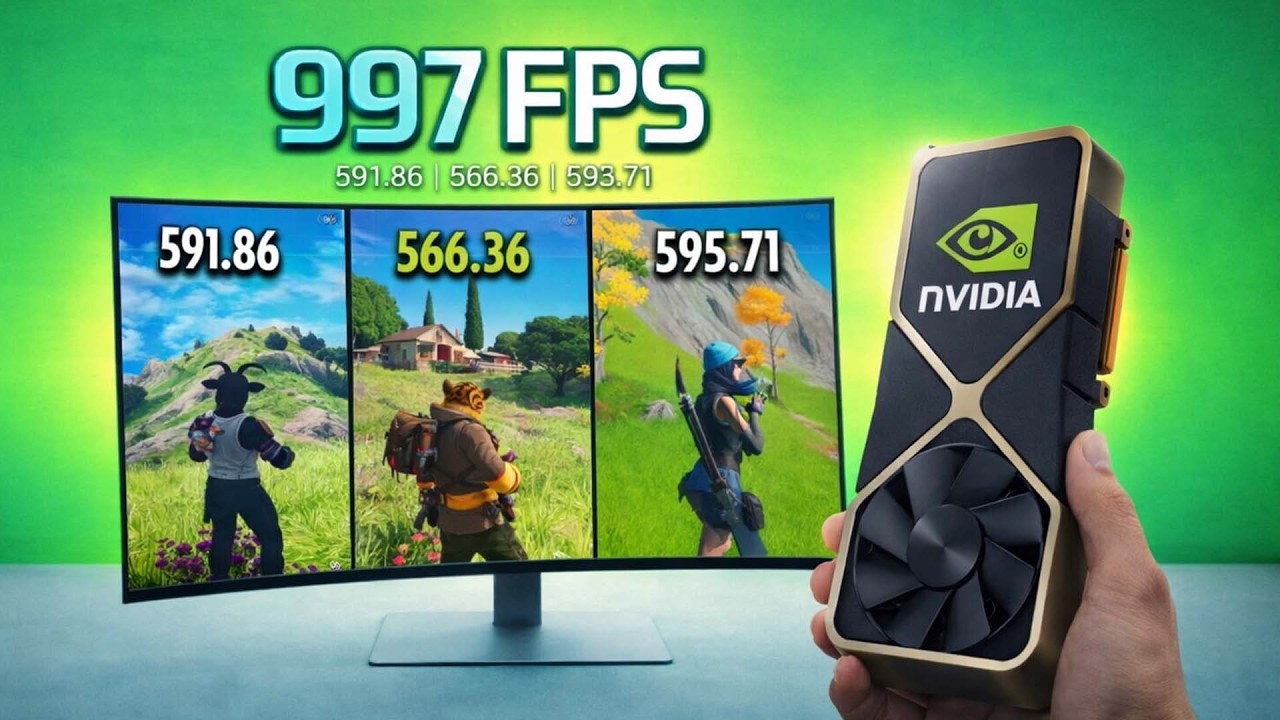Драйвер NVIDIA снижает производительность Fortnite – 566,36 против 591,86 против 595,71